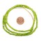 The Bead Chest Vintage Lime Green Seed Beads 3mm Ghana African Glass 26 Inch Strand Handmade
